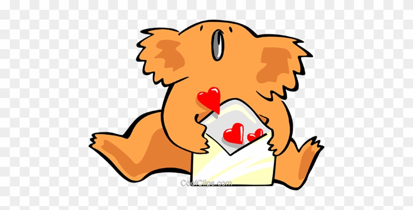 Koala Bear With Love Letter Royalty Free Vector Clip - Koala Bear With Love Letter Royalty Free Vector Clip #1403153
