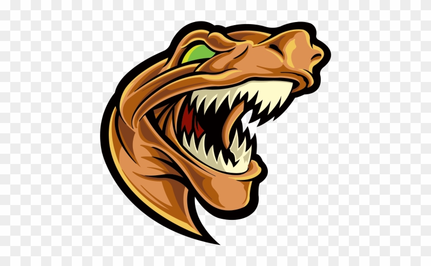 Printed Vinyl Dinosaur T Rex Head Stickers - Logo T Rex Head #1403240