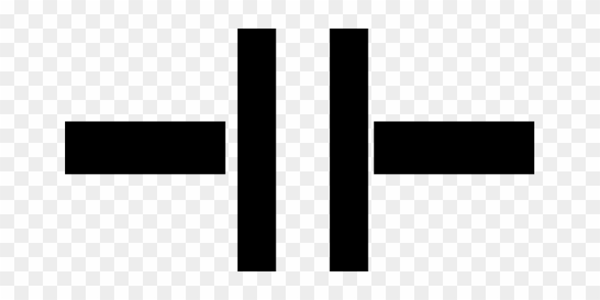 Capacitor Electronic Symbol Electronic Circuit Electrical - Clipart Capacitor Symbol #1403246