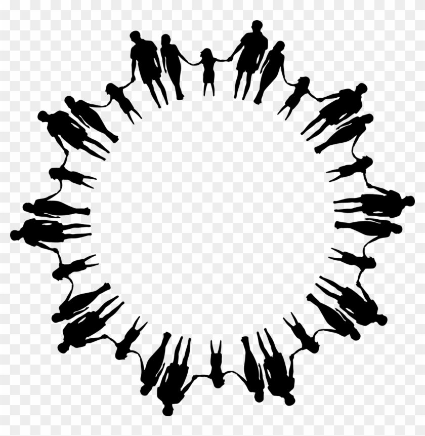 Silhouette Holding Hands Child Download Woman - Holding Hands Circle #1404063