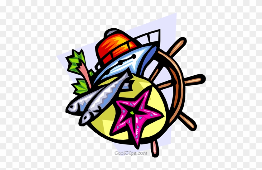 Travel By Sea Royalty Free Vector Clip Art Illustration - Sea #1404219