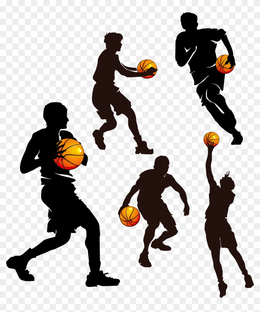 Jpg Library Stock Sport Clip Art Transprent - Basketball Silhouette #1405203