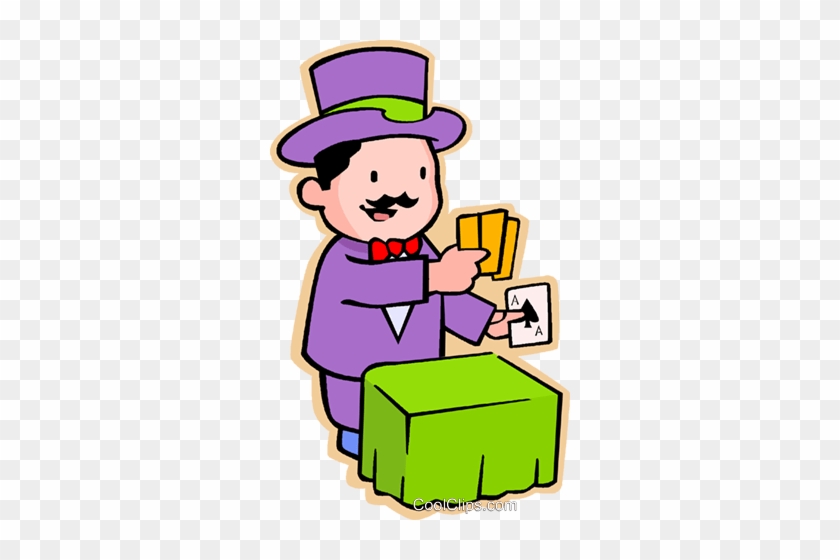 Little Boy Playing With Magic Royalty Free Vector Clip - Verb #1405284