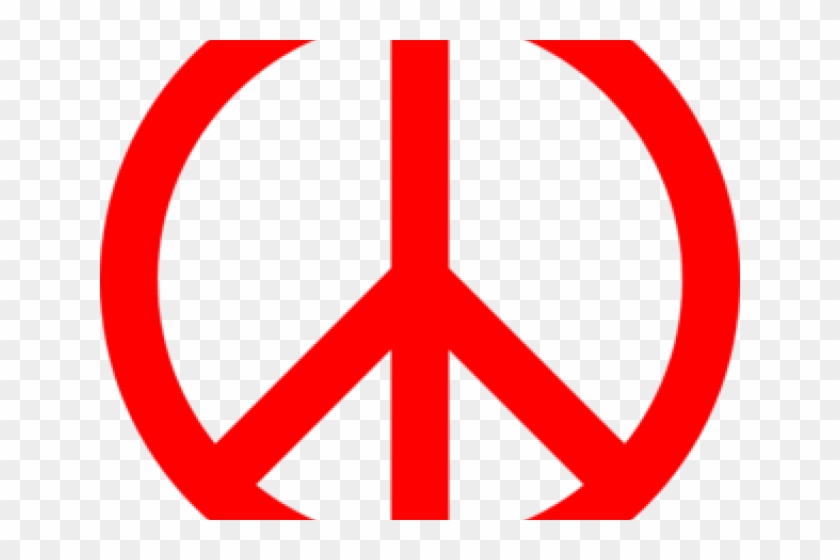Peace Sign Clipart Red - Peace Sign White Background #1405646