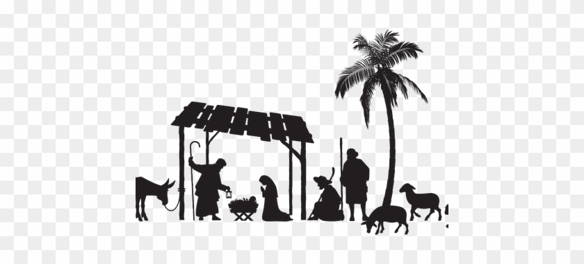 Download Wallpaper Free Nativity Black And White - Nativity Scene Clip Art Black And White #1406049