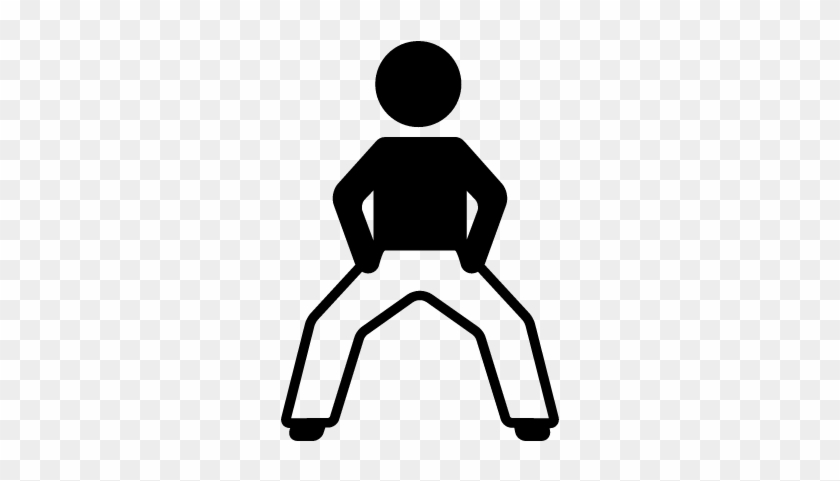 Man With Open Legs Posture Vector - Caminar Con Las Piernas Abiertas #1406734