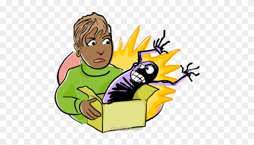 Surprise Gift Royalty Free Vector Clip Art Illustration - Cartoon #1408091