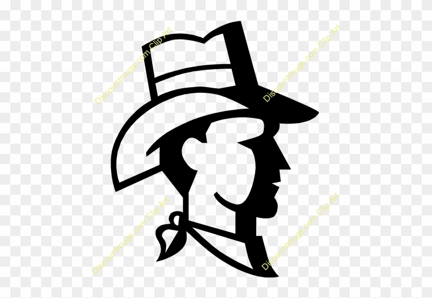 Clipart 11488 Cowboy Wearing Hat 120 Miscellaneous - Clip Art #1408553