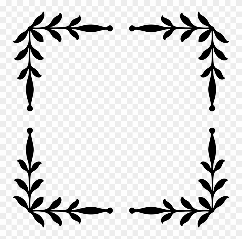 Decorative Corners Stencil Designs Drawing Decorative - Decorative Lines Corner Transparent #1409319