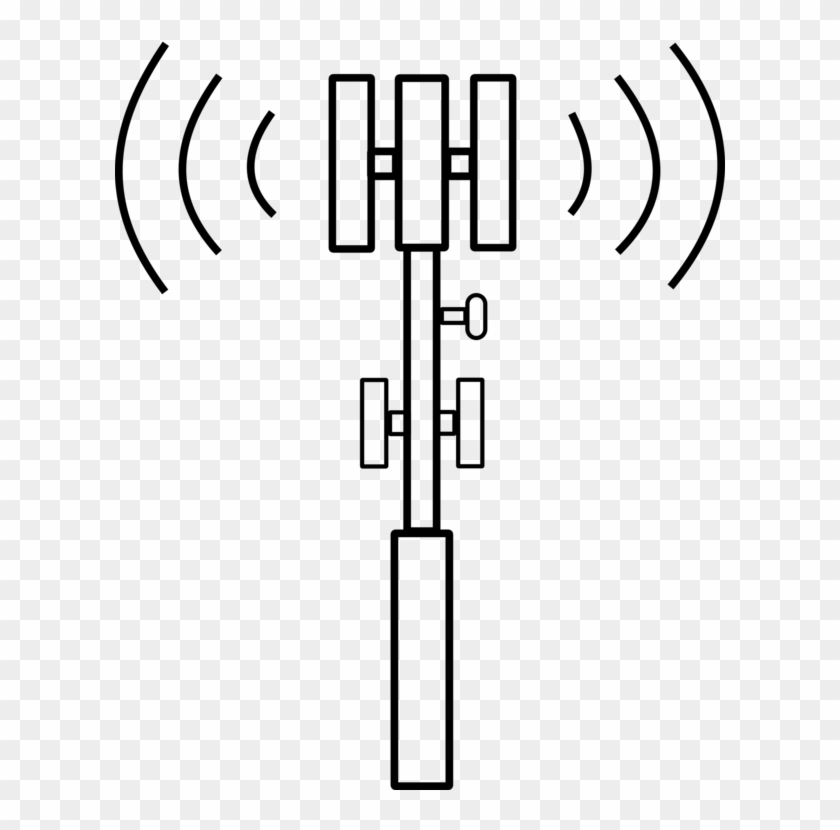 Cell Site Mobile Phones Telecommunications Tower Aerials - Cell Phone Tower Icon #1409833