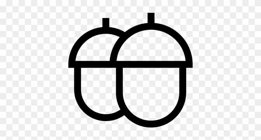 Two Acorns Vector - Vector Graphics #1411356