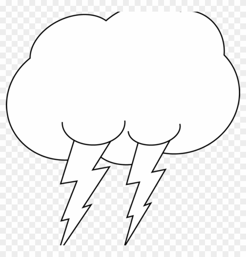 Cloud Clipart Black And White Black And White Lightning - Lightning Clipart Black And White #219714