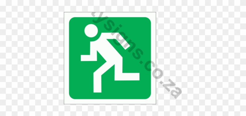 Glow Sign Man Running Left - Green (150 X 150mm) #219993