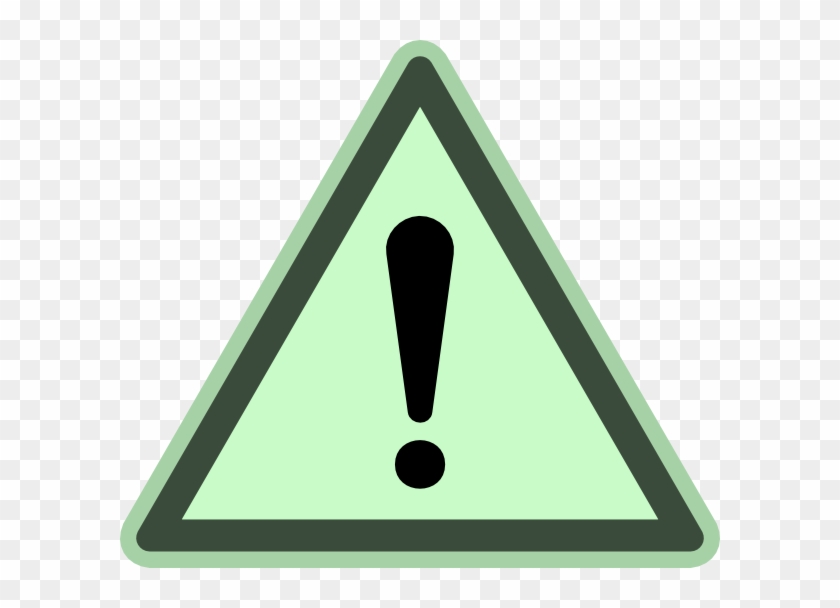 Green Danger Clip Art At Clker - Panneau Attention #220048
