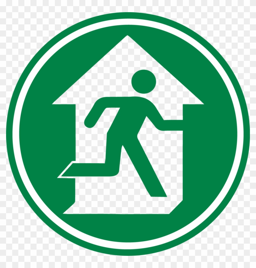 Fire Exit Symbol Floor Sign - Vera Controller Logo #220086