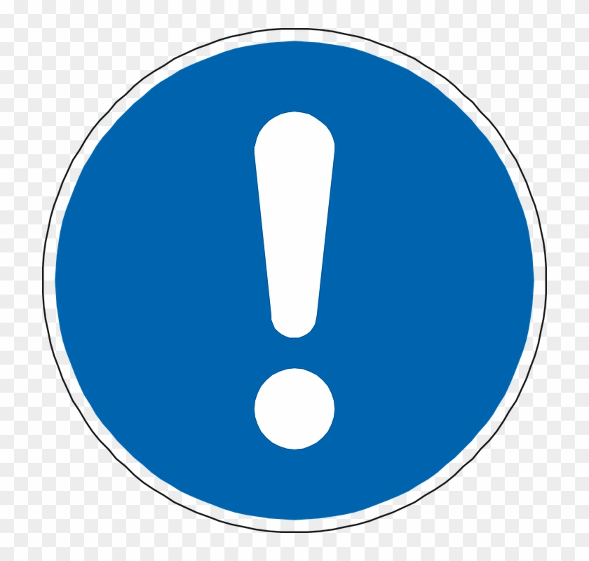 Blue Clipart Exclamation Mark - Attention Sign Blue #220132