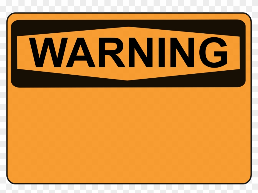 Clipart - Compliancesigns Plastic Osha Warning Sign, 14 X 10 #220231