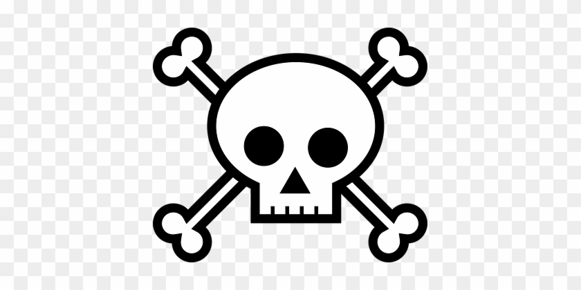 Death's Head Bones Crossbones Pirate Skull - Draw A Skull And Crossbones #220556