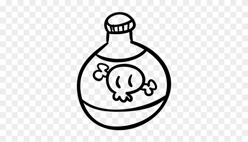 Lethal Poison Bottle Vector - Transparent Poison Bottle Outline #220574