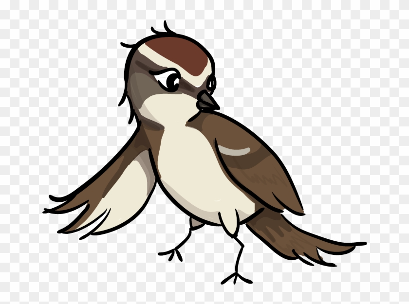Sparrow Bird Clip Art - Sparrow Cartoon Png #221208
