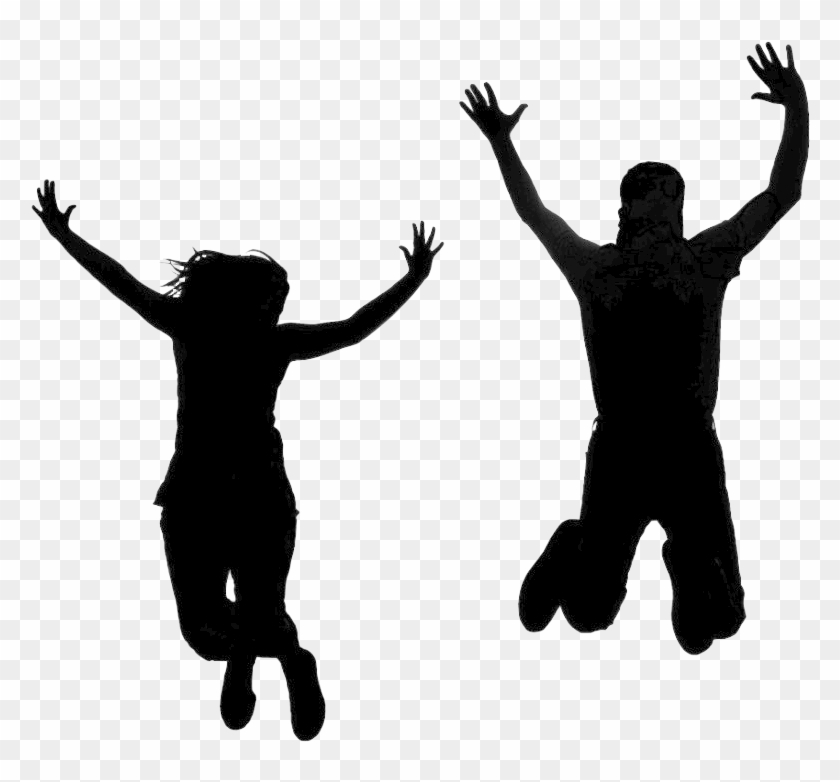 Silhouette Person Jumping Clip Art - People Jump Clip Art #221264