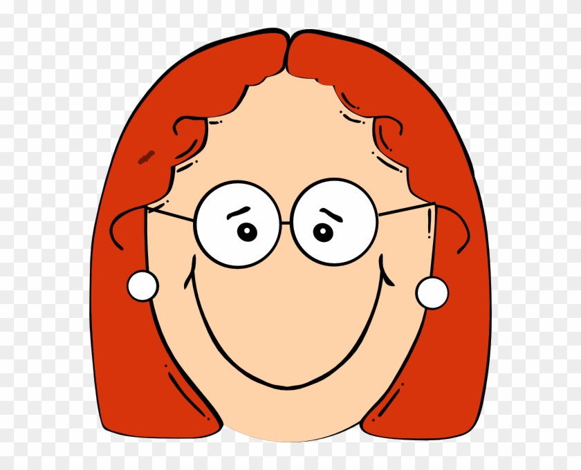 Happy Red Head Girl With Glasses Png Clip Art - Sad Face Girl Clipart #221345