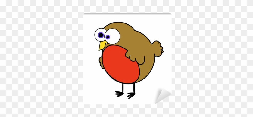 Fotomural Robin Red Breast Cartoon - Cartoon #1412018
