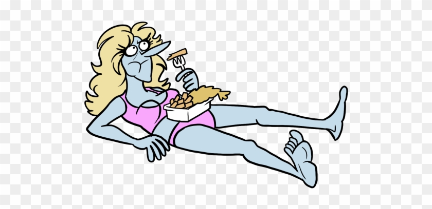 Check This Girl Out, Valiantly Trying To Get A Tan - Cartoon #1412252