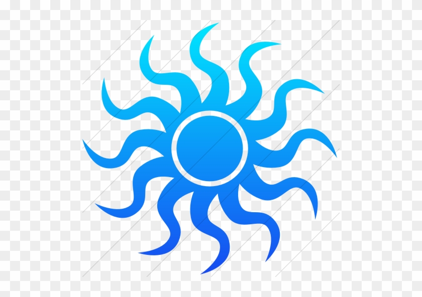 Classica Ancient Scorching Sun Icon Simple Ios Blue - Surya Namaskar #1412488
