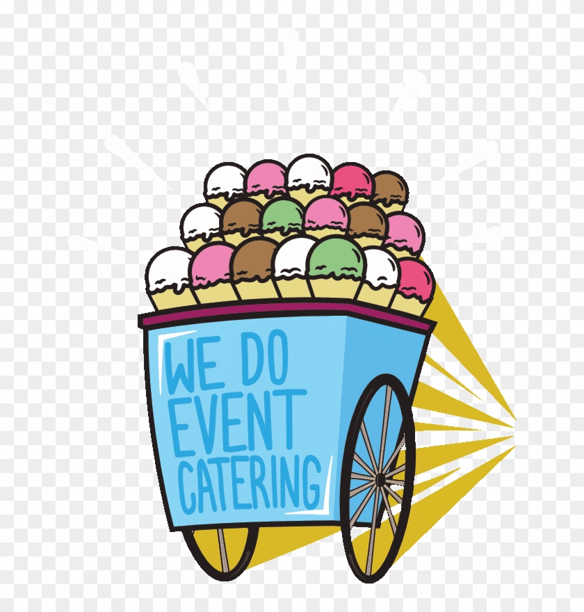 An Ice Cream Cart Full Of Ice Cream Cones With The - Ice Cream #1413168