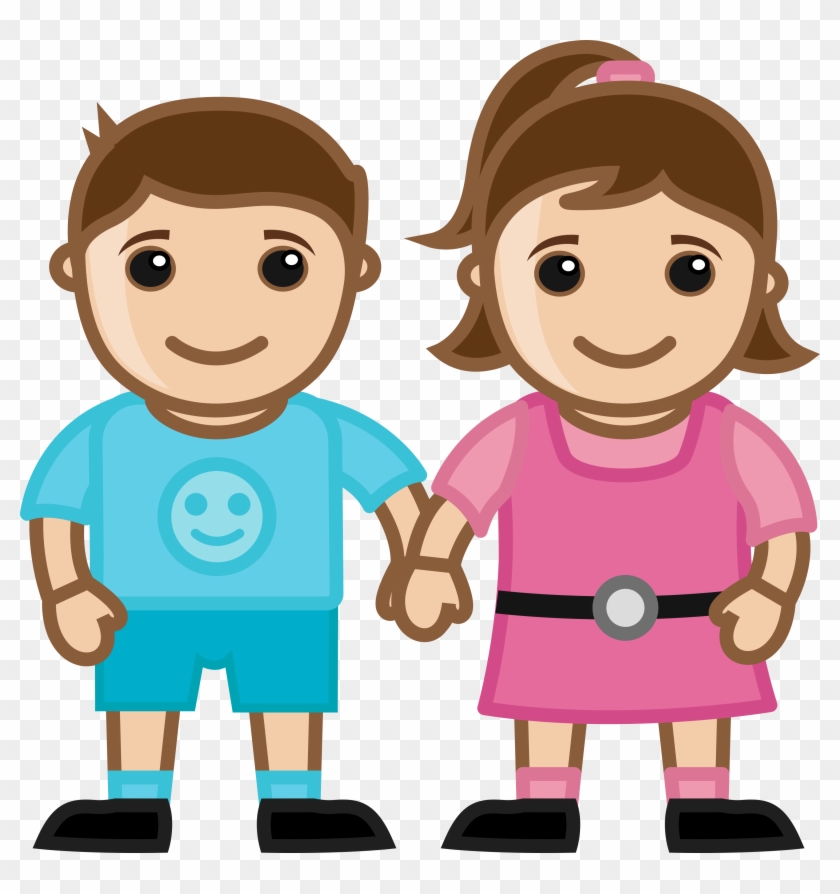 Sibling Shaping - Cartoon Character Girl And Boy #1413196
