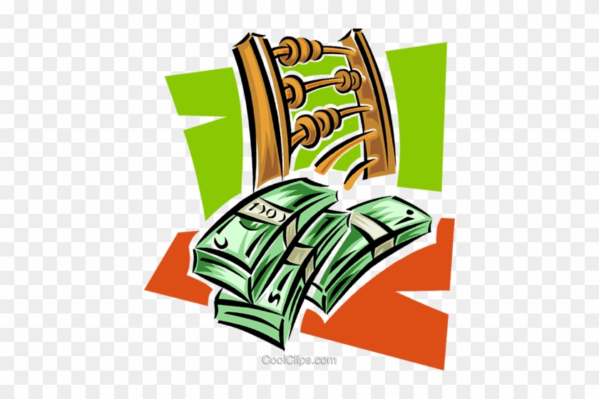 Abacus And Dollar Bills Royalty Free Vector Clip Art - Abacus And Dollar Bills Royalty Free Vector Clip Art #1413257