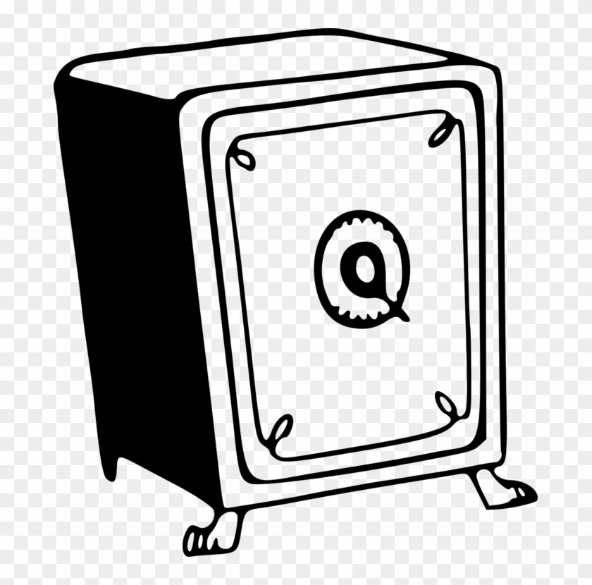 Safety Download Bank Vault - Black And White Clip Art Safe #1414135