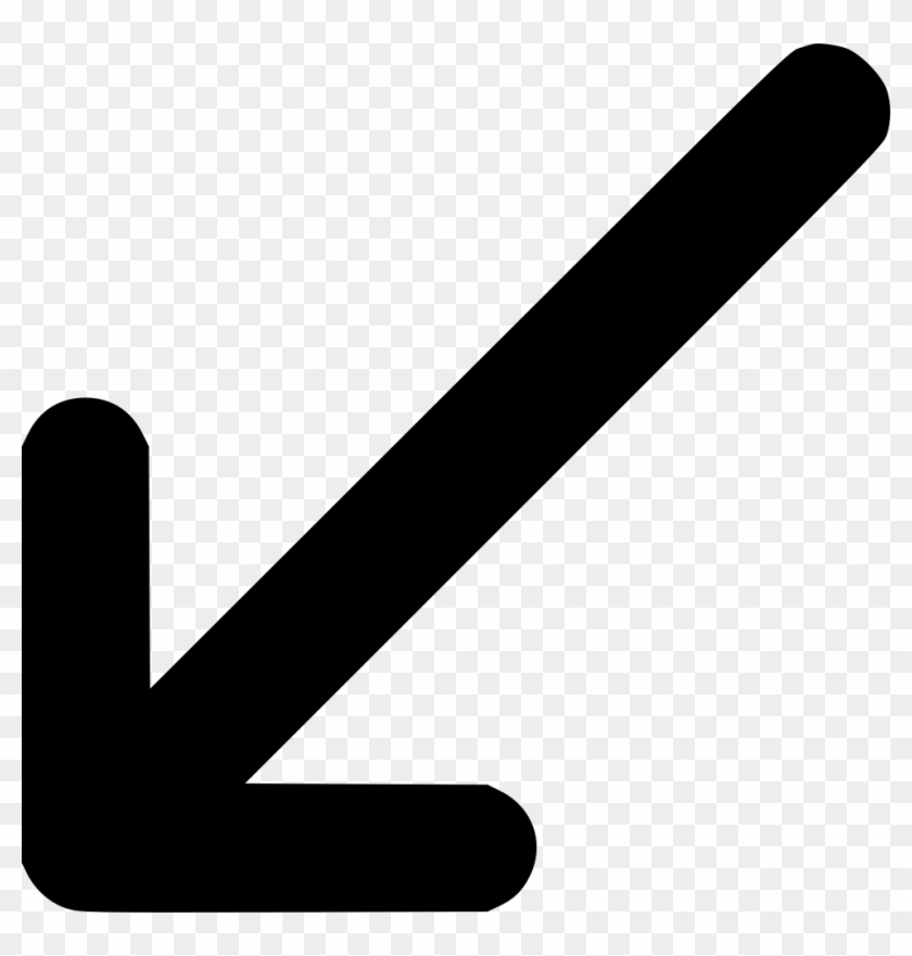 Vector Means Arrow - Down And To The Left Arrow #1414276