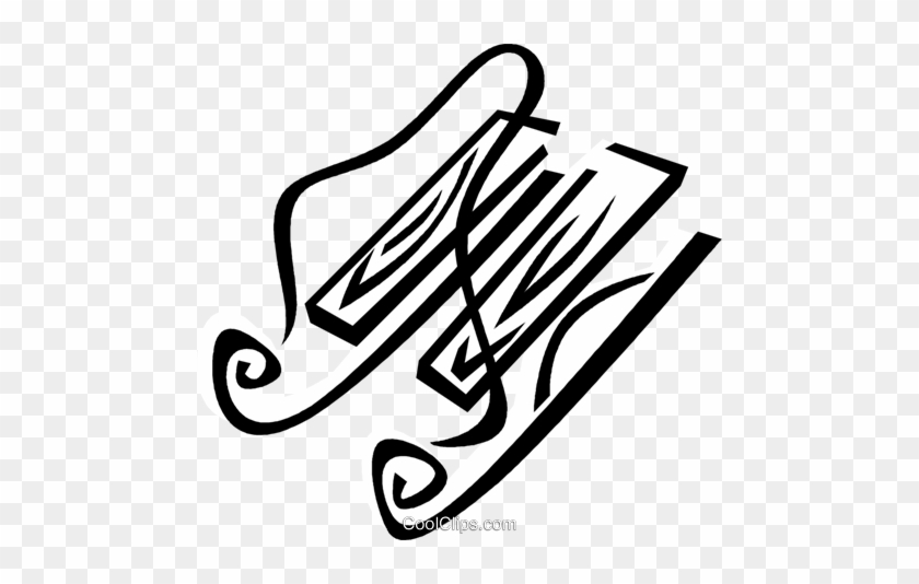Toboggan Royalty Free Vector Clip Art Illustration - Line Art #1414448
