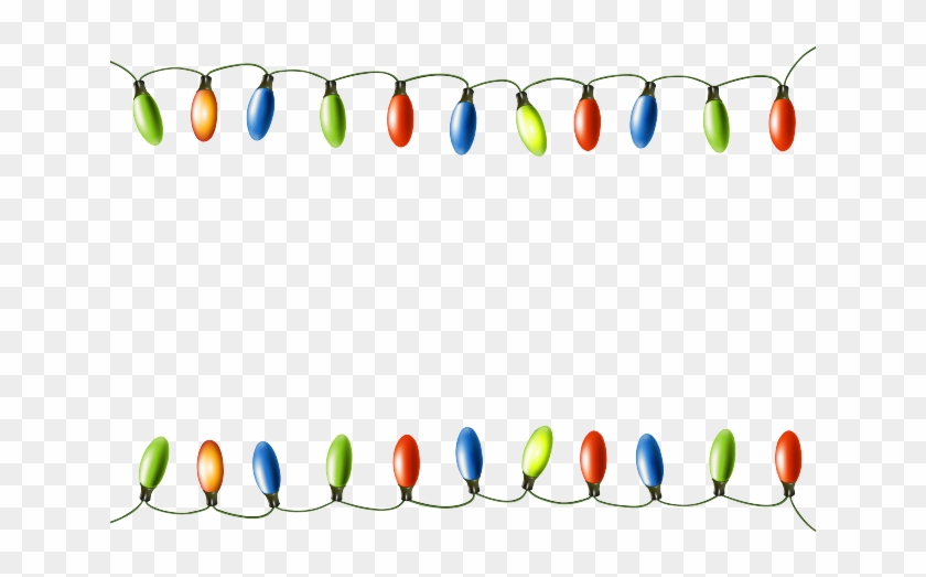 Garland Clipart Lights - Transparent Christmas Lights Border #1414606