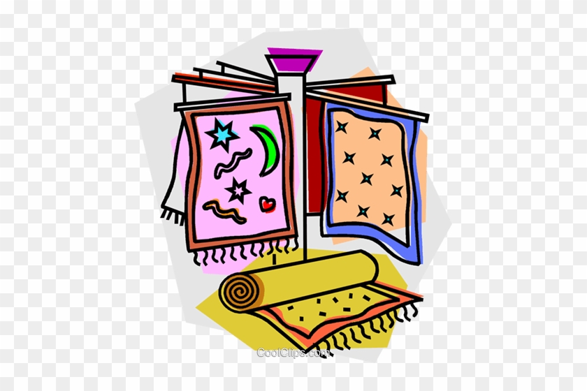 Persian Rugs Royalty Free Vector Clip Art Illustration - Carpet #1414621
