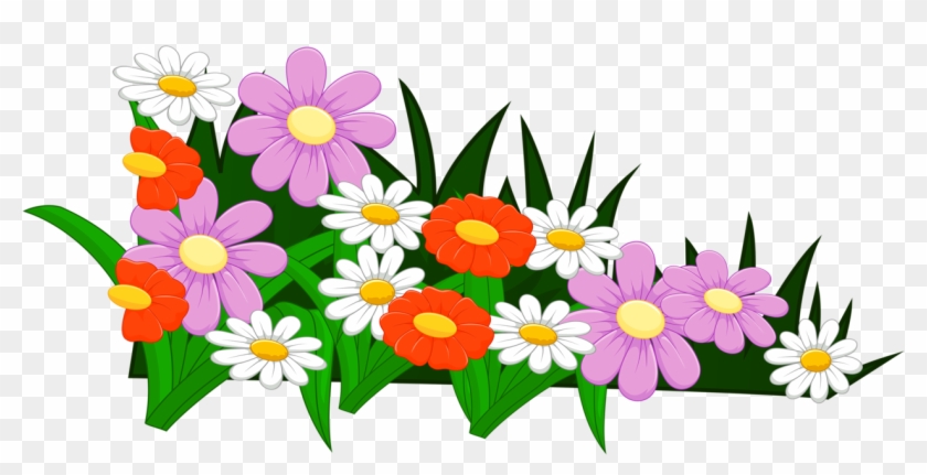 Фотки Flower Clipart, Clipart Images, Embroidery Designs, - Hierba Con Flores Animada #1414676