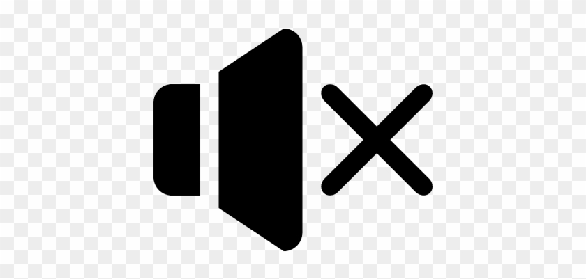 Mute Speaker Symbol Of Interface With A Cross Vector - Symbole Silence #1415112