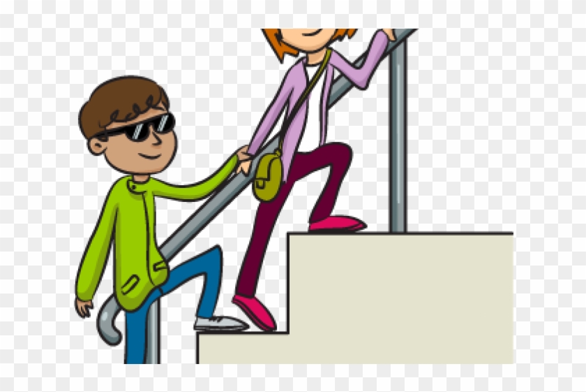 Hiking Clipart Success - Go Up The Stairs #1415954