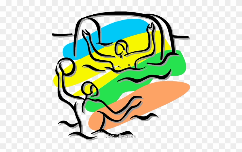 Water Polo Game Royalty Free Vector Clip Art Illustration - Water Polo #1416557