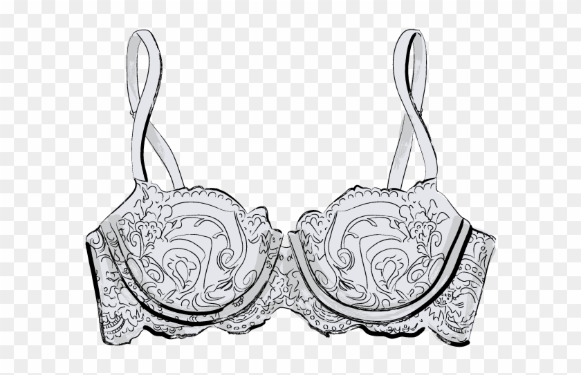 Balconette Bra - Bras Drawing #1417428
