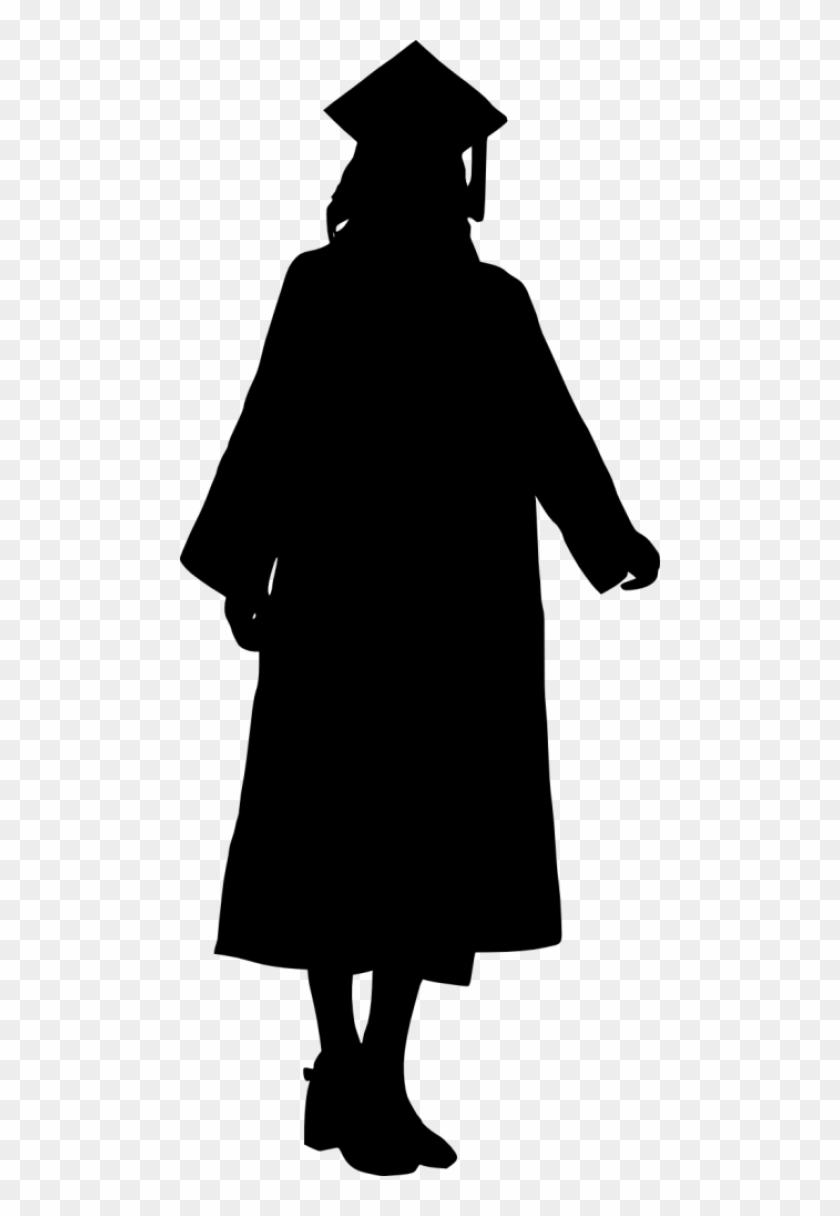 Coat Clipart Graduation - Silhouette Of A Man Walking Away #1417869