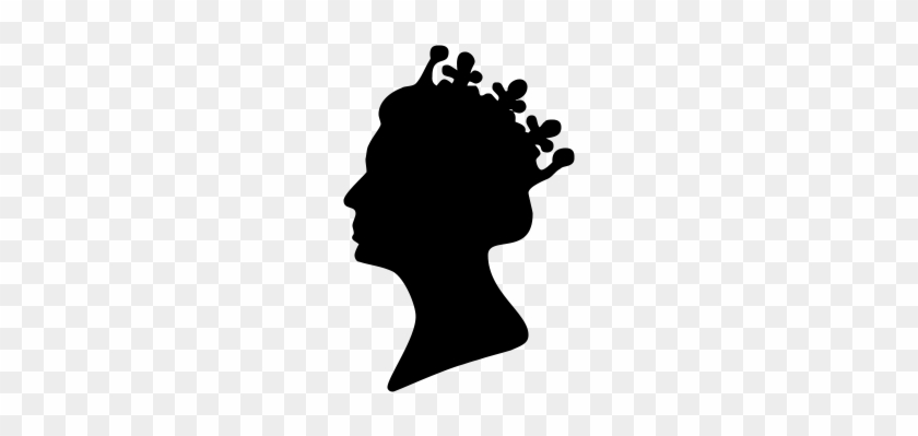 Queens Head Silhouette Psd - Twisted Envy I Heart The Queen Novelty Mug #1418068