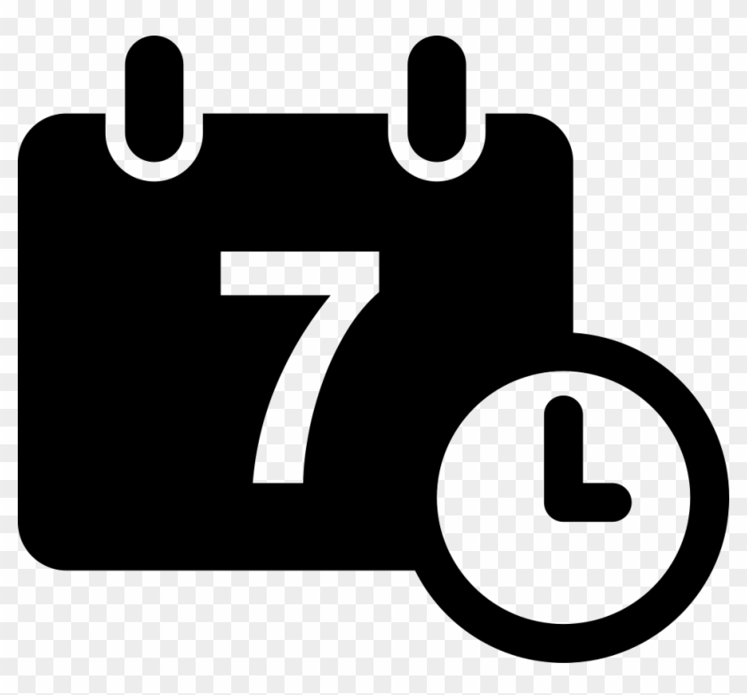 Daily Calendar On Day 7 With A Small Clock Symbol Comments - Como Usar A Energia Do Chi #1418103