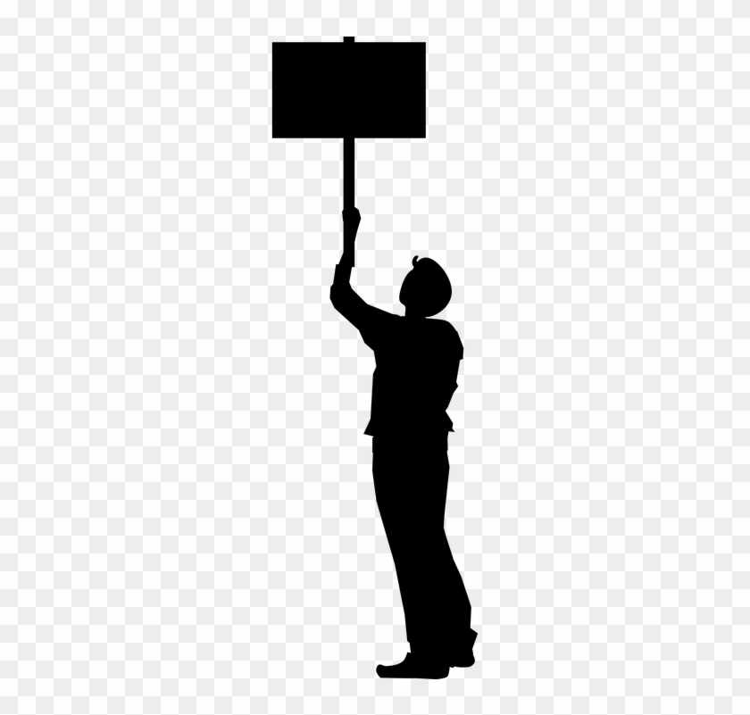 Demonstration, Flag, Mand, March, Protest, Revolution - Protester Clip Art #1419100