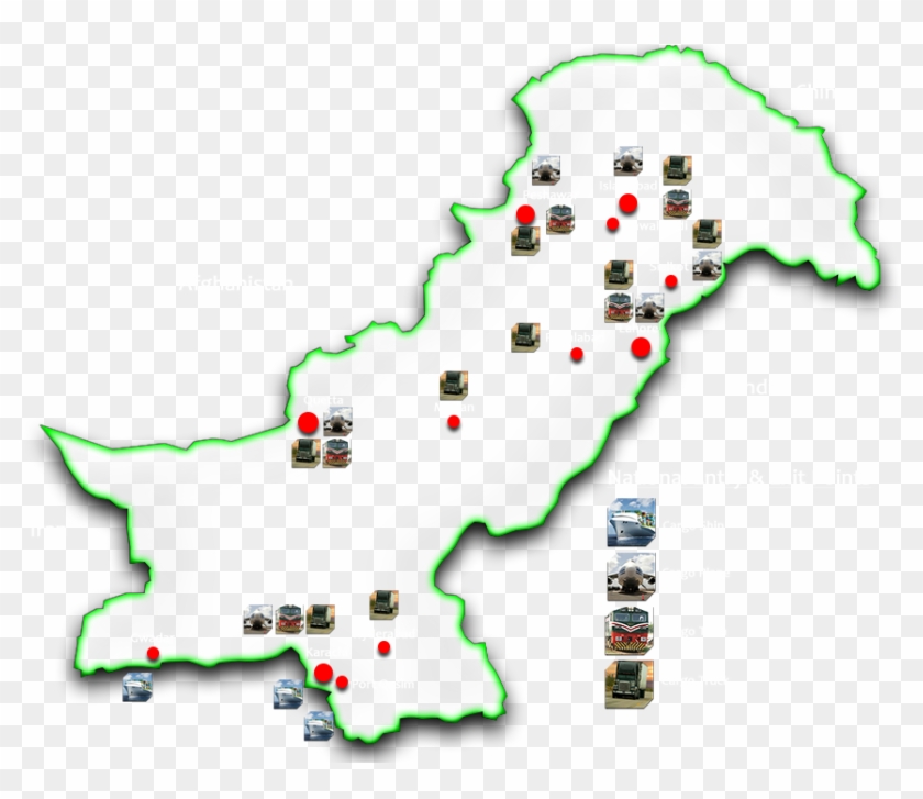Transportation Map Pakistan - Map #1420491