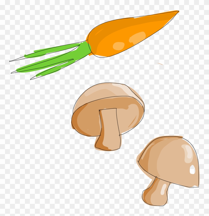 Drawing Mushrooms Shiitake Mushroom - Cartoon #1421178
