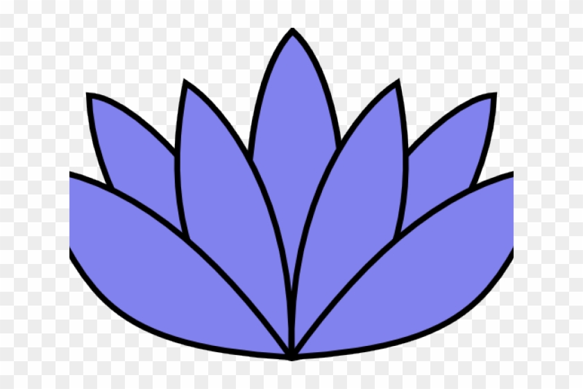 Blue Flower Clipart Lotus - Flower To Draw Easy #1423115