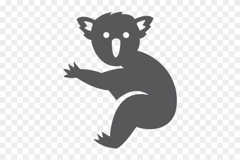 Grey Clipart Koala - Cartoon #1424318